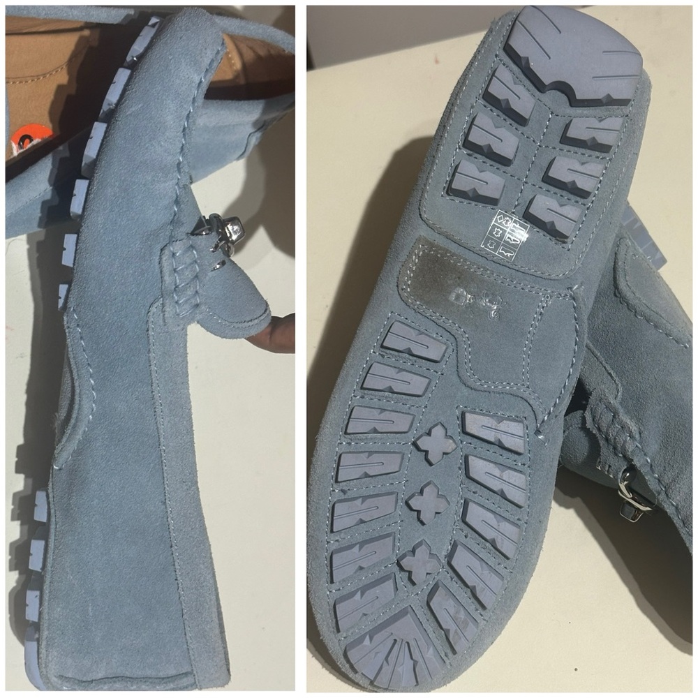 Coach Light Blue Suede Loafers- preloved -9.5 - Picture 6 of 9